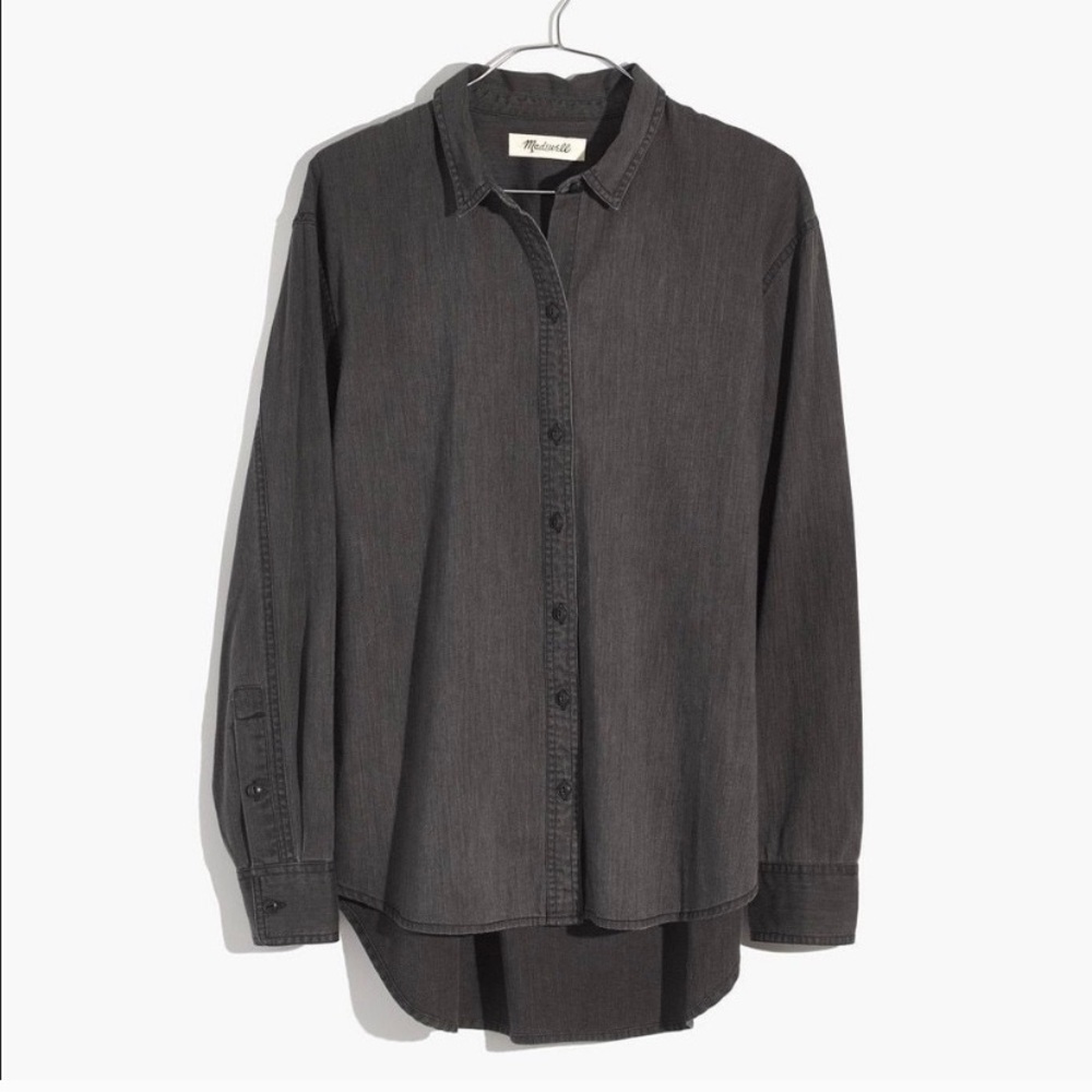 Madewell Ex-Boyfriend Shirt in Lunar Wash Denim